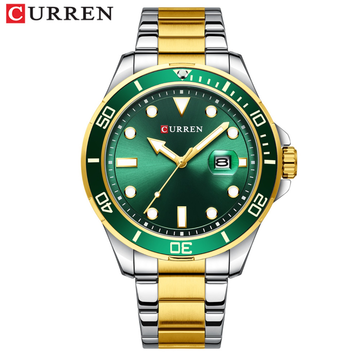 Luxury Watch For Men - CURREN Nuova Serie Green Water Ghost,