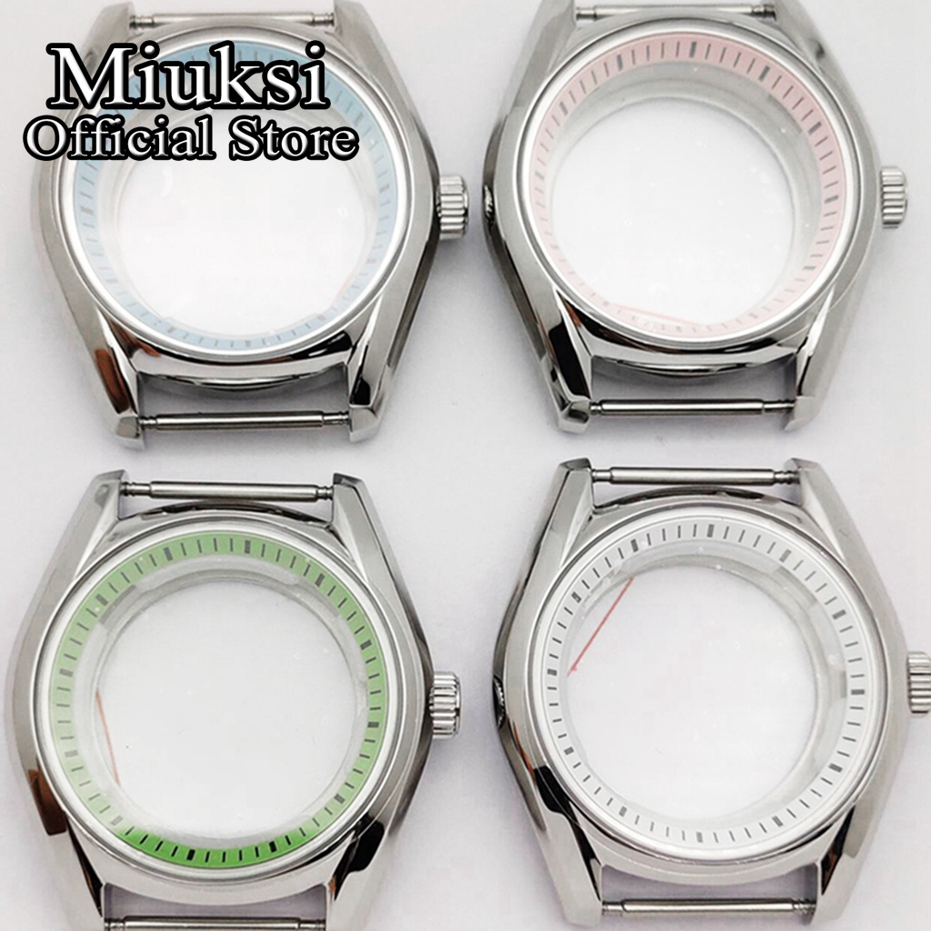 Exhibition Caseback - Miuksi 40mm cassa dell'orologio in argento
