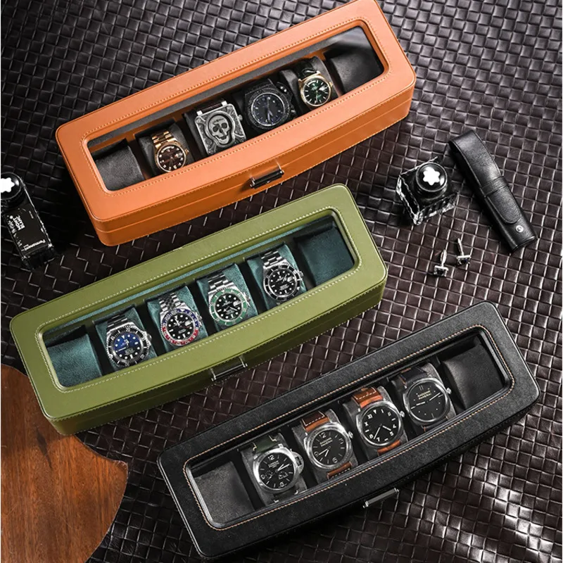 Luxury Watch Collection Box - Scatola portaoggetti per orologi in pelle