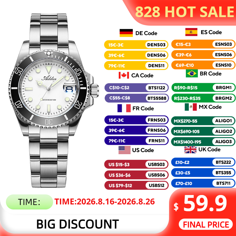 Luxury Watch In Japan - ADDIES Orologi di Coppia 36mm, Movimento