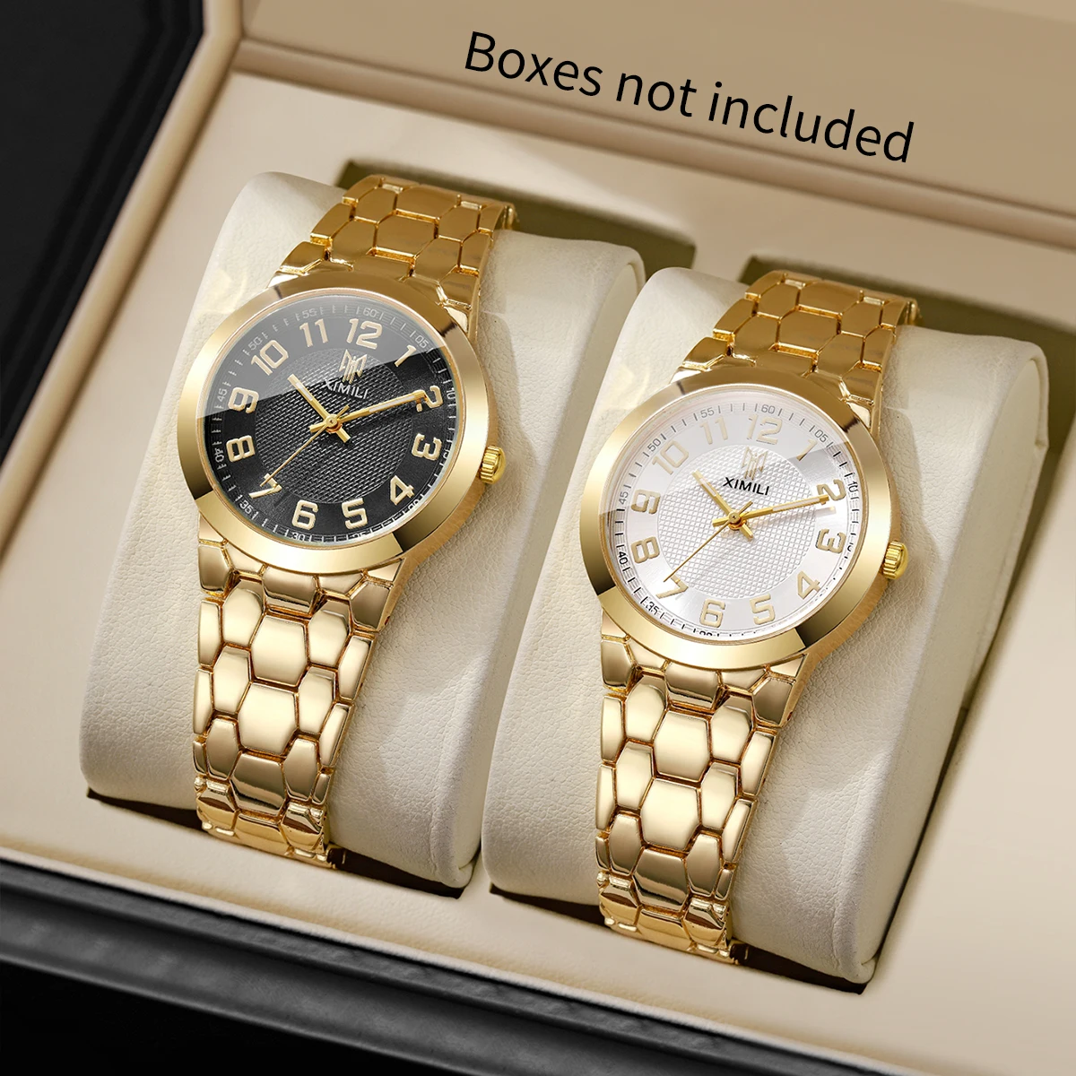 Luxury Watch Gold And Black - Orologio da polso da donna di