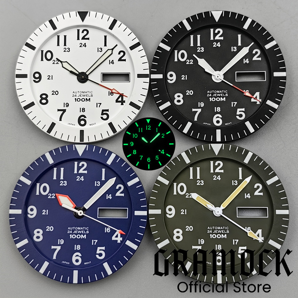 Exhibition Caseback - Gramock Vintage NH36 Face 34.3mm Nero