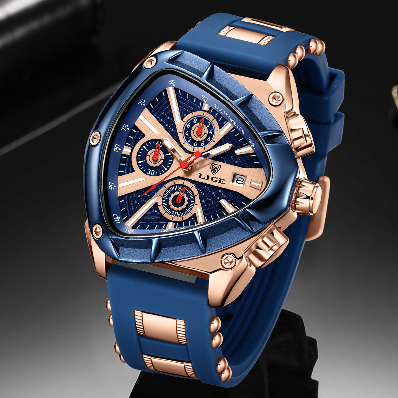 LIGE Fashion Men Watch triango - Watch Triangle Luxury recensione e prezzo