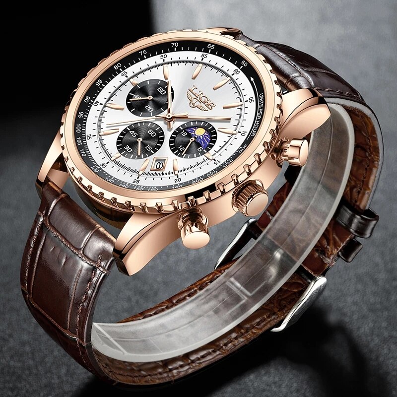 LIGE New Mens Watches Top Bran - Luxury Watch Collection Box recensione e prezzo