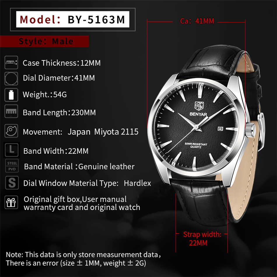 Benyar 5163 Orologi da polso m - Luxury Watch Affordable recensione e prezzo