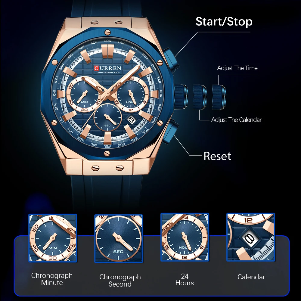 CURREN Luxury Brand cronografo - Luxury Watch Apple recensione e prezzo
