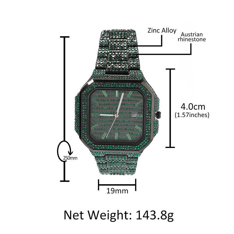 Orologi al Quarzo Hip Hop da U - Luxury Watch Gold And Black recensione e prezzo
