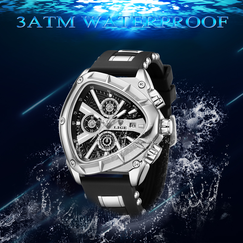 LIGE Orologio da uomo di moda  - Watch Triangle Luxury recensione e prezzo